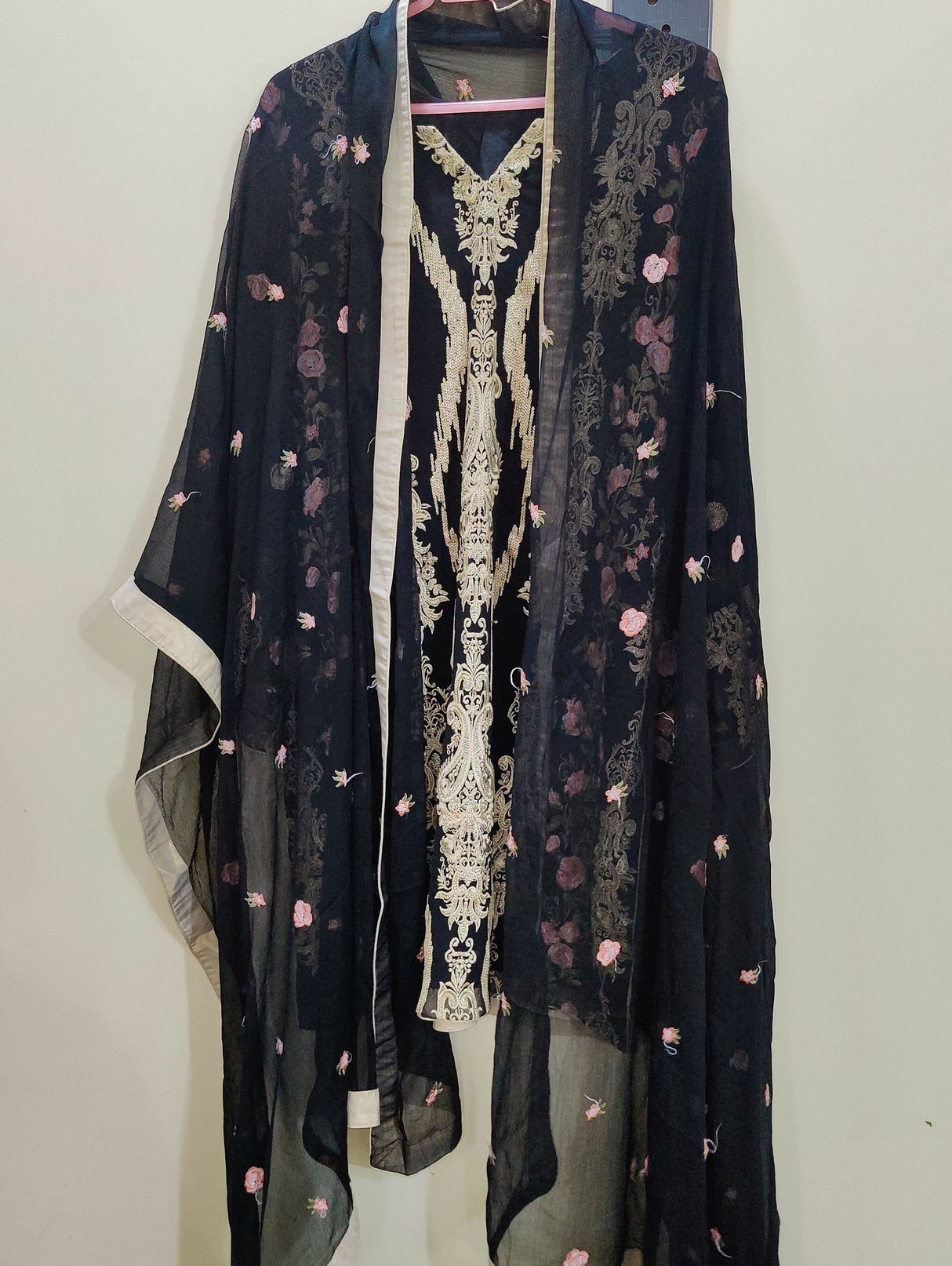 Black Embroidered 2Pcs | Women Locally Made Formals | Large | Worn Once