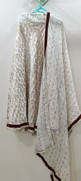 Dull Golden Sharara and Dupatta | Women locally Made Formals | Ghararas, Shararas & Lehngas | Small | Worn Once