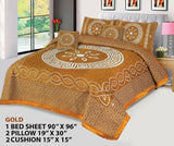 5Pc Orbit Style Velvet Jacquard Bedsheet | Home Decor |Bedsheets & Bedding | Brand New