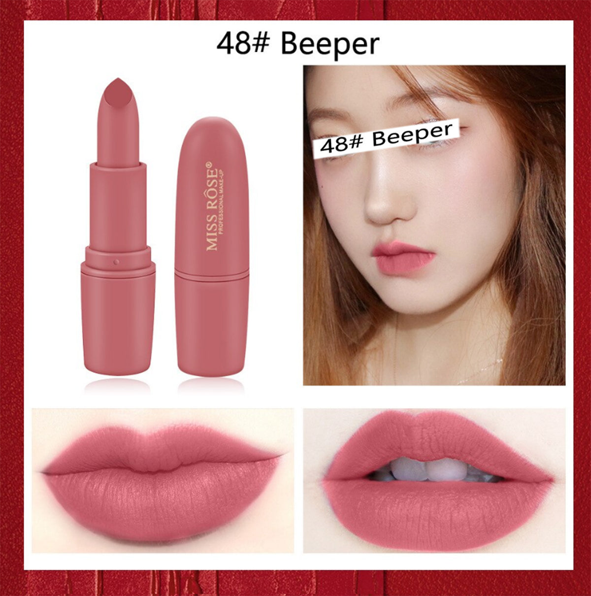 Buy Miss Rose Waterproof Durable Fine Texture Lipstick in Pakistan