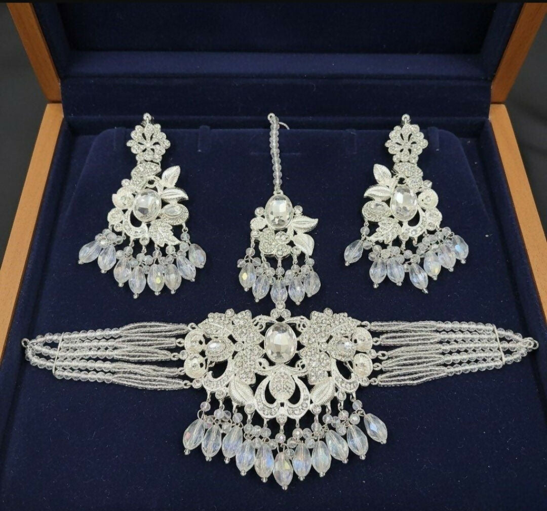 Oval/Flower Pearl Drop Choker Set-00262 | Women Jewelry | Wedding Jewelry & Sets | Brand New