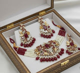 Oval/Flower Pearl Drop Choker Set-00261 | Women Jewelry | Wedding Jewelry & Sets | Brand New