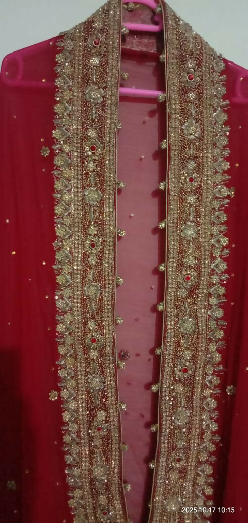 Red Beautiful Baraat Lehnga | Women Bridals | Medium | Worn Once