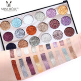 Buy Miss Rose 18 Colors Sequins Glitter Powder High Gloss Pearly Eye Shadow Palette in Pakistan