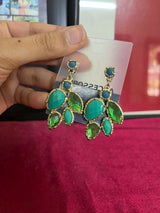 Imported from USA | Green Blue Premium Earrings | Women Jewelry | New