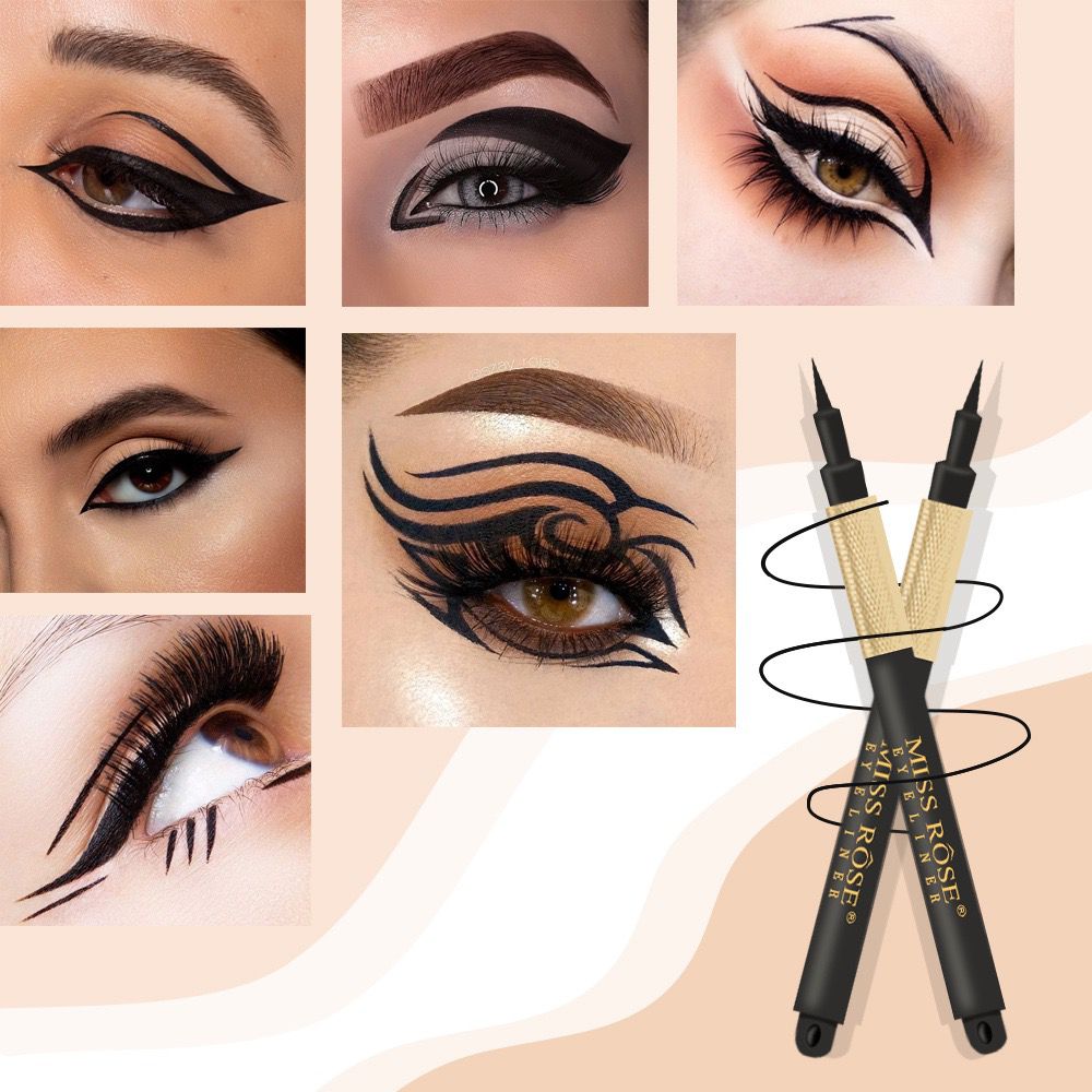 Buy Miss Rose Eyeliner Pencil Classic Pure Black Liquid Pen Waterproof Matte Eye Pencil in Pakistan
