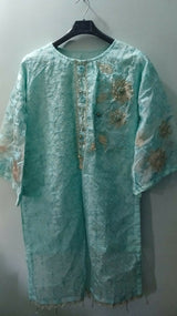 Embroidered Blue 3Pcs | Women Locally Made Formals | Medium | Preloved