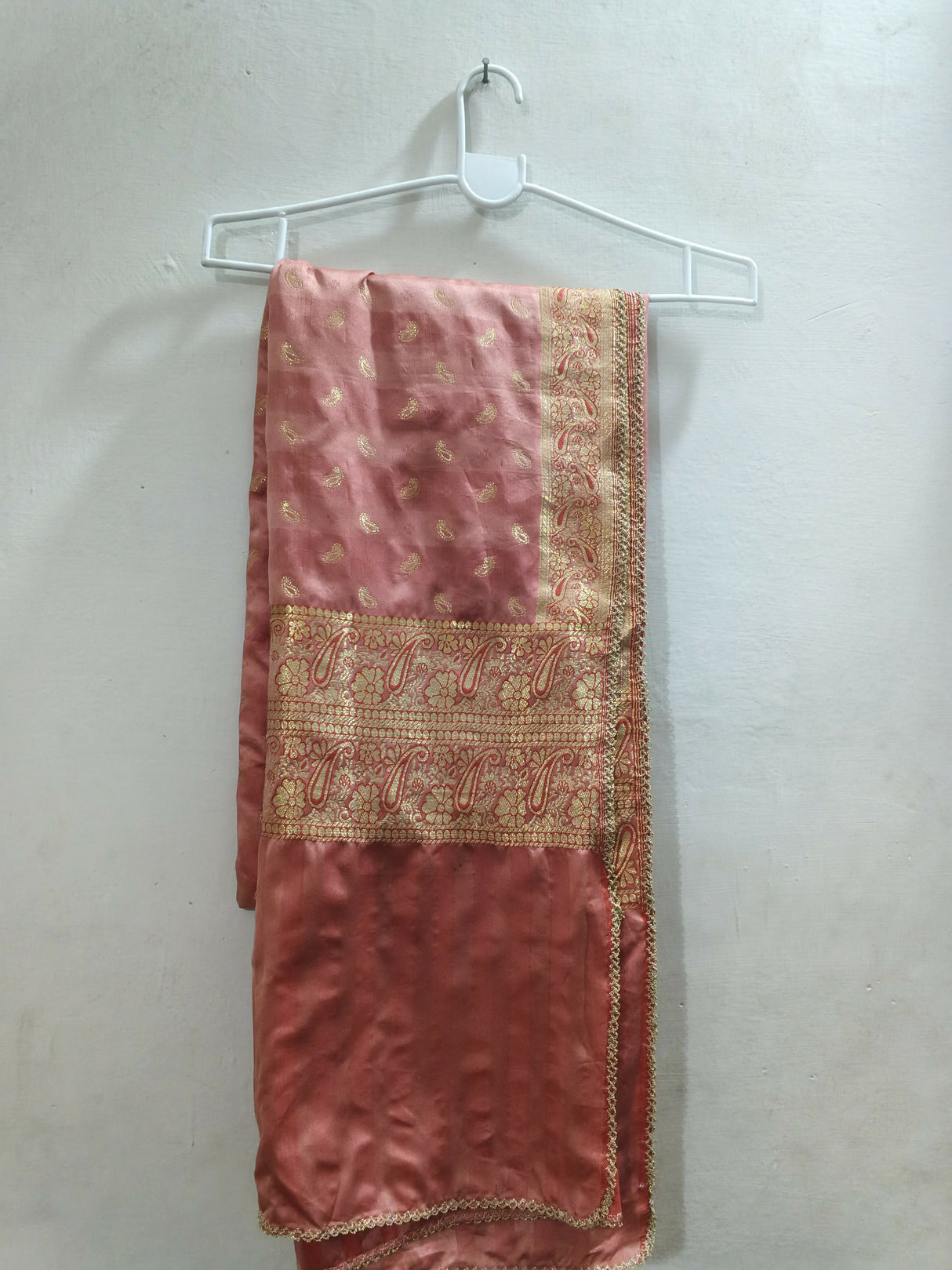 Tea Pink Banarsi Suit | Women Locally Made Kurta | Medium | Worn Once