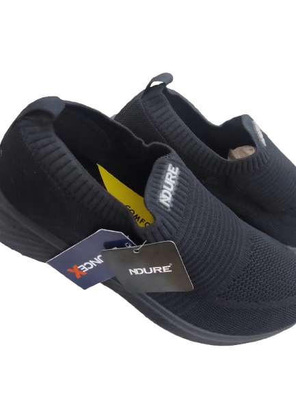 NDURE | Men's Minimalist Monochrome Black Sneakers | SKU:M-SN-TRN-0005 | Men Shoes | Size: 42 | Brand New