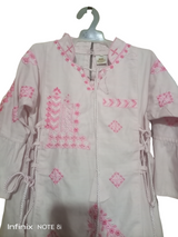 Embroidered Pink Frock | Girls Shalwar Kameez | Size 6-9 Yrs | Preloved