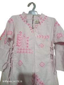 Embroidered Pink Frok | Girls Shalwar Kameez | Size 6-9 Yrs | Preloved