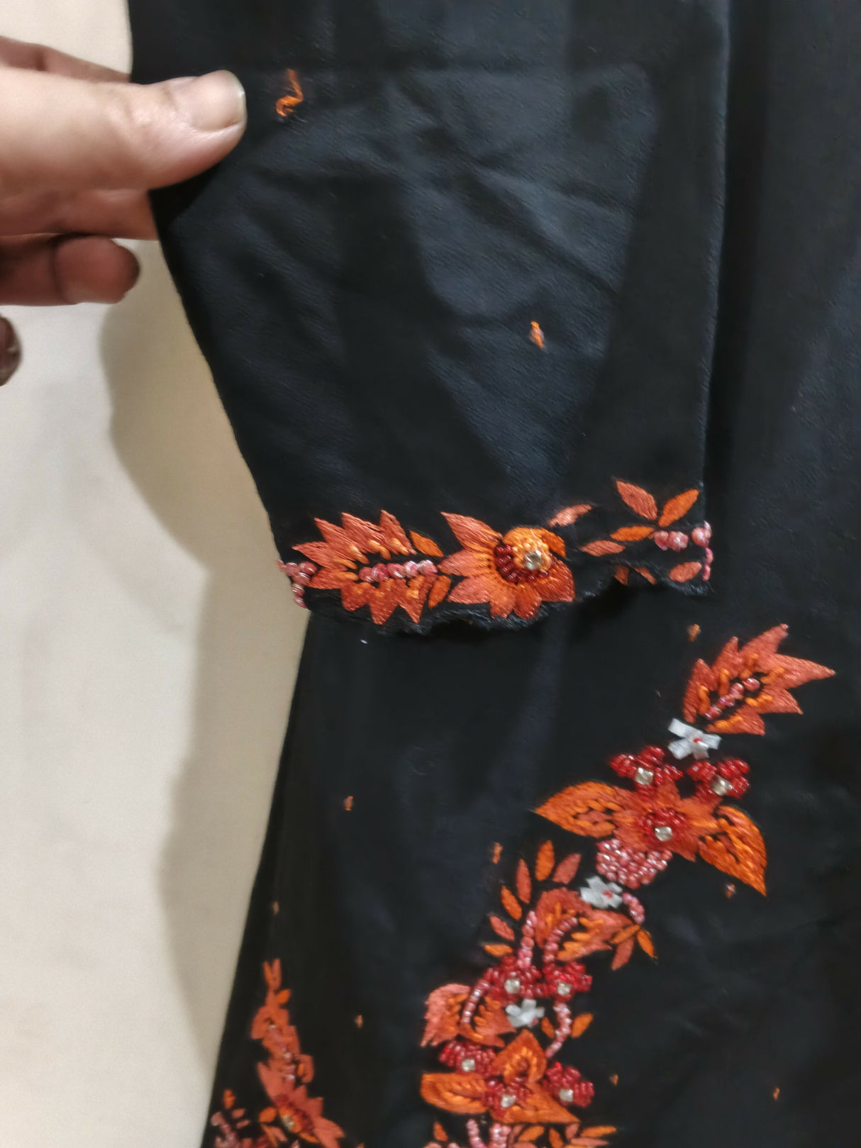 Elegant Black Embroidered Dress | Women Locally Made Kurta | Medium | Worn Once