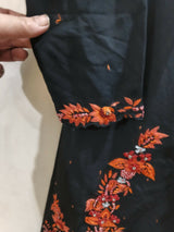 Elegant Black Embroidered Dress | Women Locally Made Kurta | Medium | Worn Once