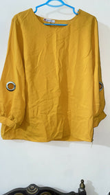 Mustard Yellow Loose Style Shirt | Women Tops & Shirts | Medium | Preloved
