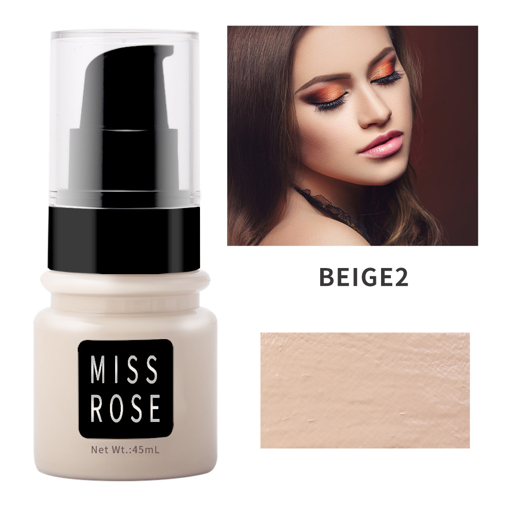 Buy Miss Rose Concealer Liquid Foundation Matte Oil Control Isolation Foundation Cream Moisturizing Sweat Proof And Lasting 45 - Ml in Pakistan