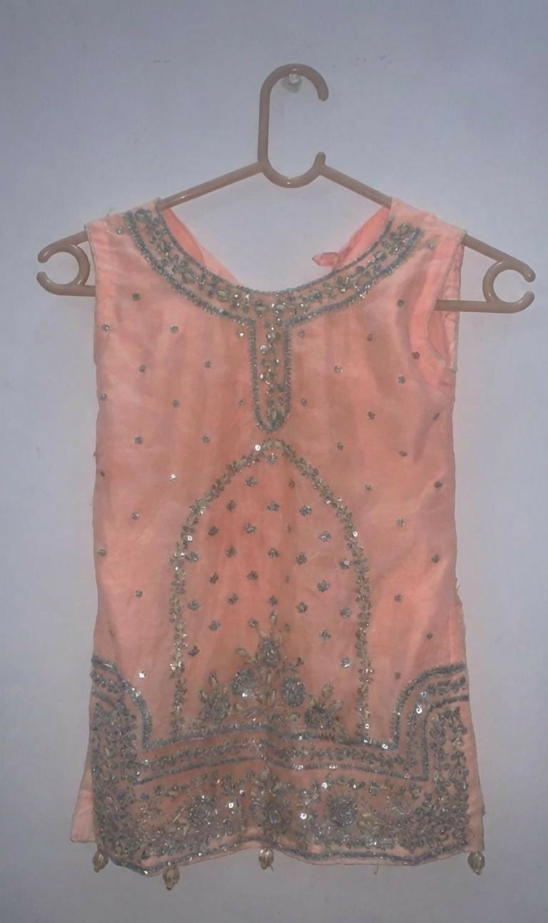 Pink Embroidered Gharara | Girls Skirts & Dresses | Medium | Preloved