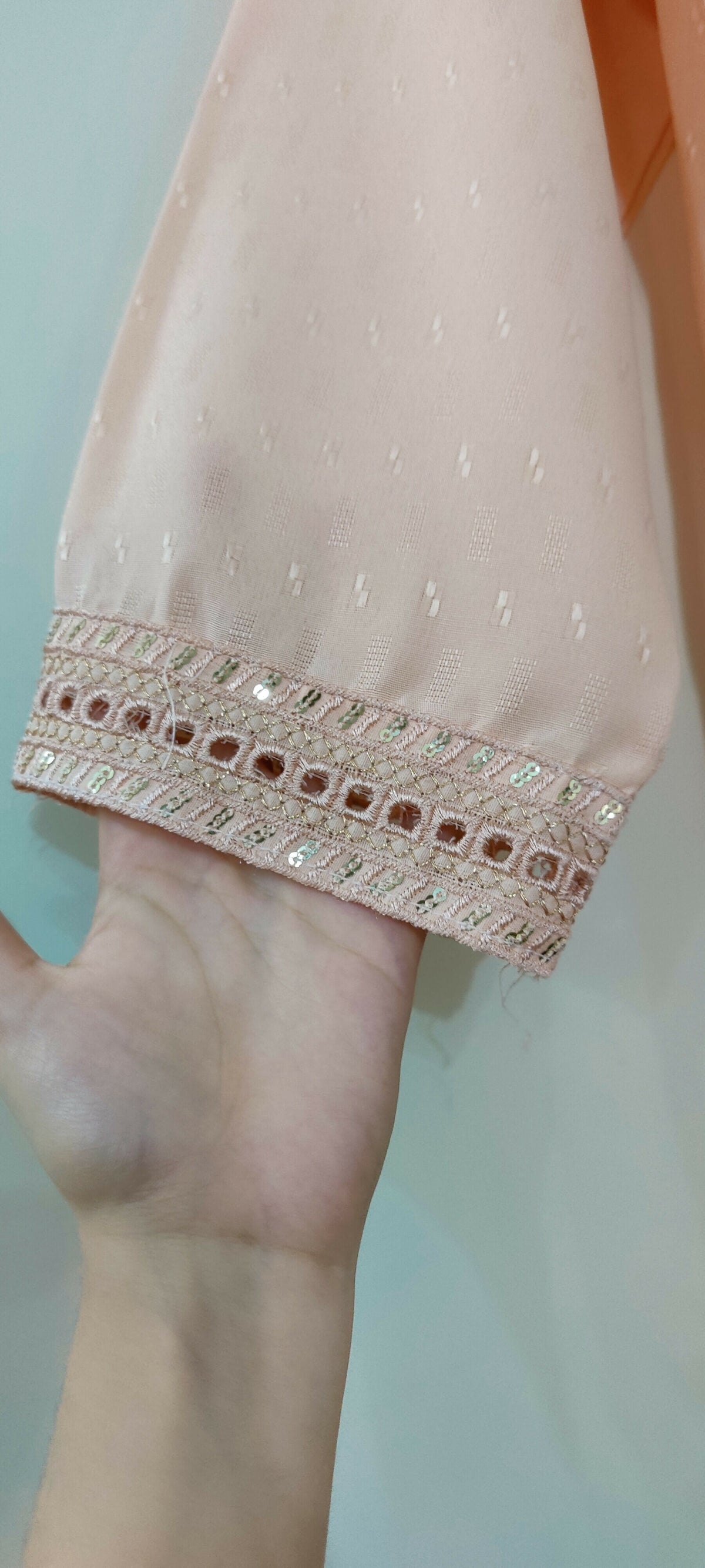 Peach 3 Pc Dress | Women Locally Made Kurta | Small | New