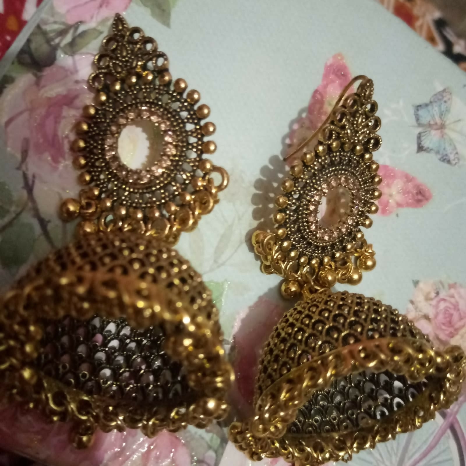 Golden Jhumkas | Women Jewellery | Medium | New