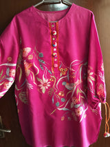 Purple kurta bird