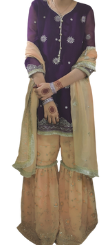 Gharara Suit | Women Locally Made Formals | Medium | Worn Once