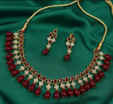 Tear Pearl Drop Necklace Set-00023 | Women Jewelry | Wedding Jewelry & Sets | Brand New