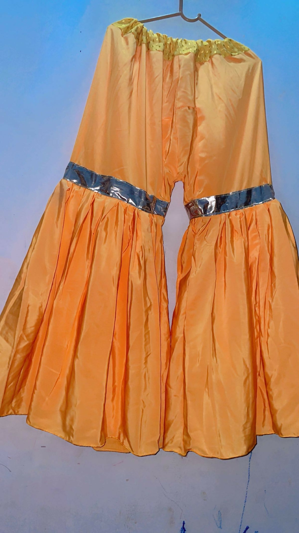 3 PC Fancy Mehndi Dress | Women Bridals | Yellow | Large | Worn Once