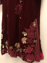 Limelight | Velvet Kaftan | Women Branded Formals | Maroon | Medium | Worn Once
