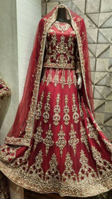 Red Bridal Lehnga Choli | Women Bridals | Baraat | Medium | Worn Once