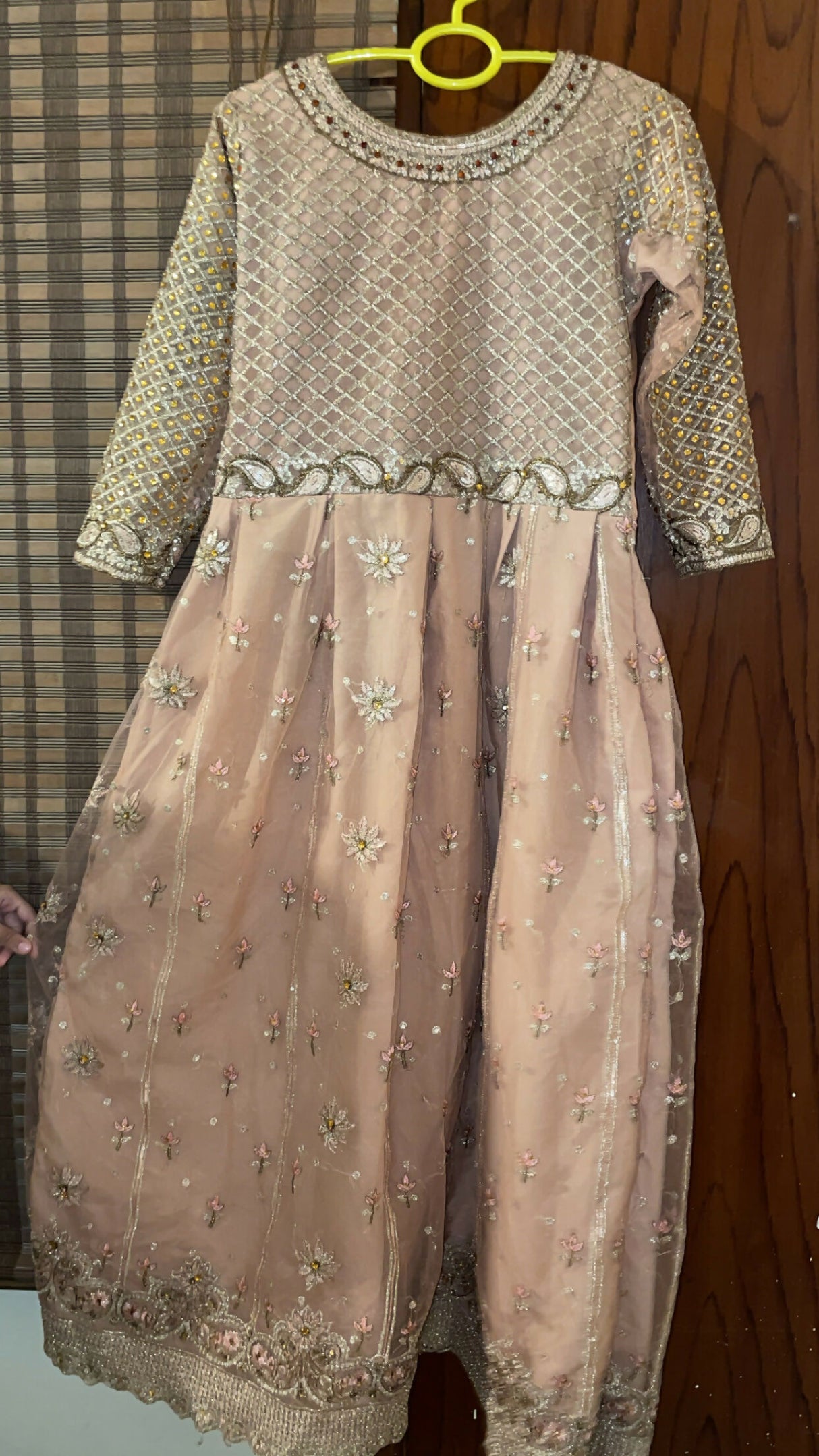 Tea Pink Embroidered Maxi | Women Frocks & Maxis | Medium | New