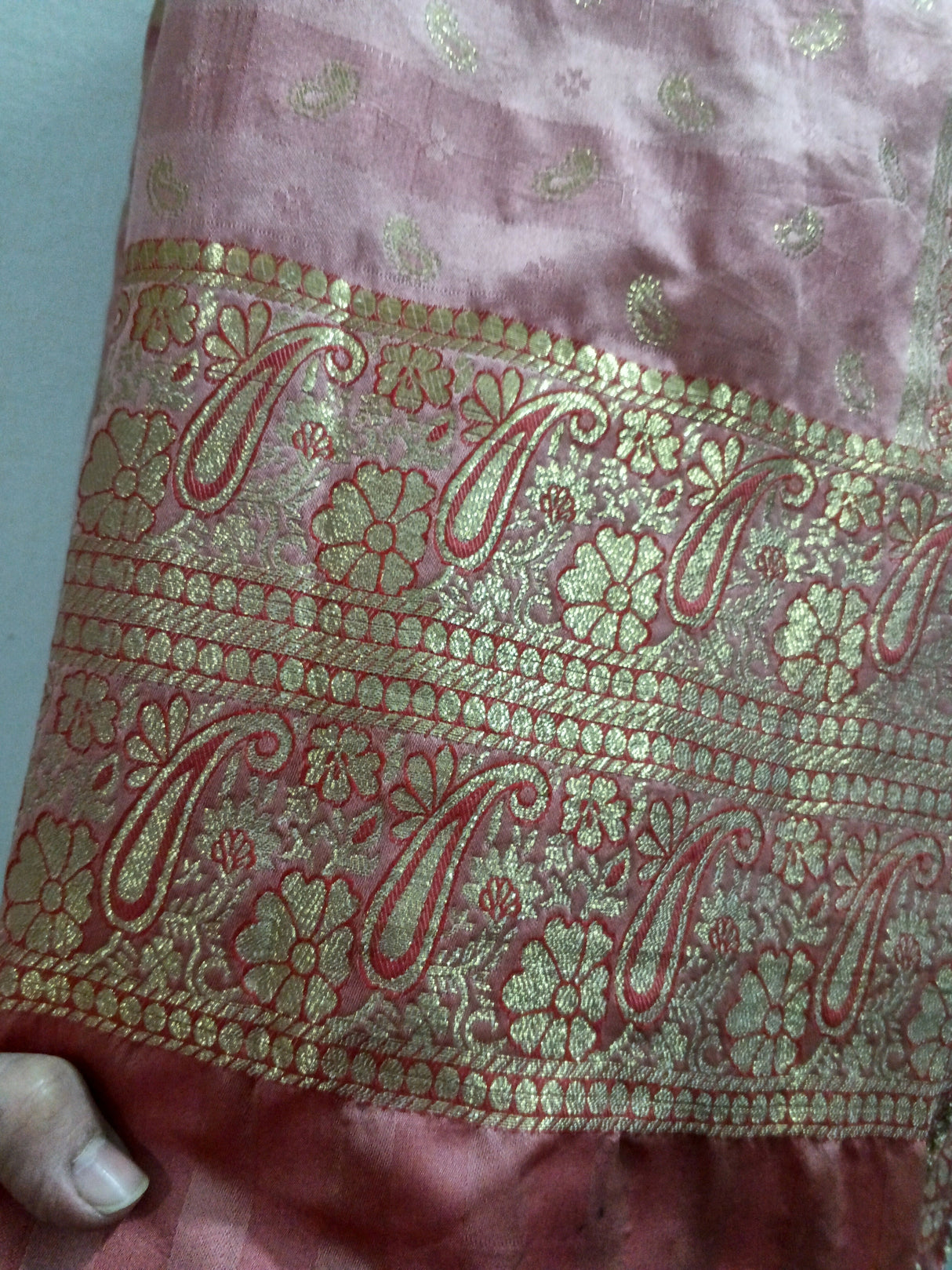 Tea Pink Banarsi Suit | Women Locally Made Kurta | Medium | Worn Once