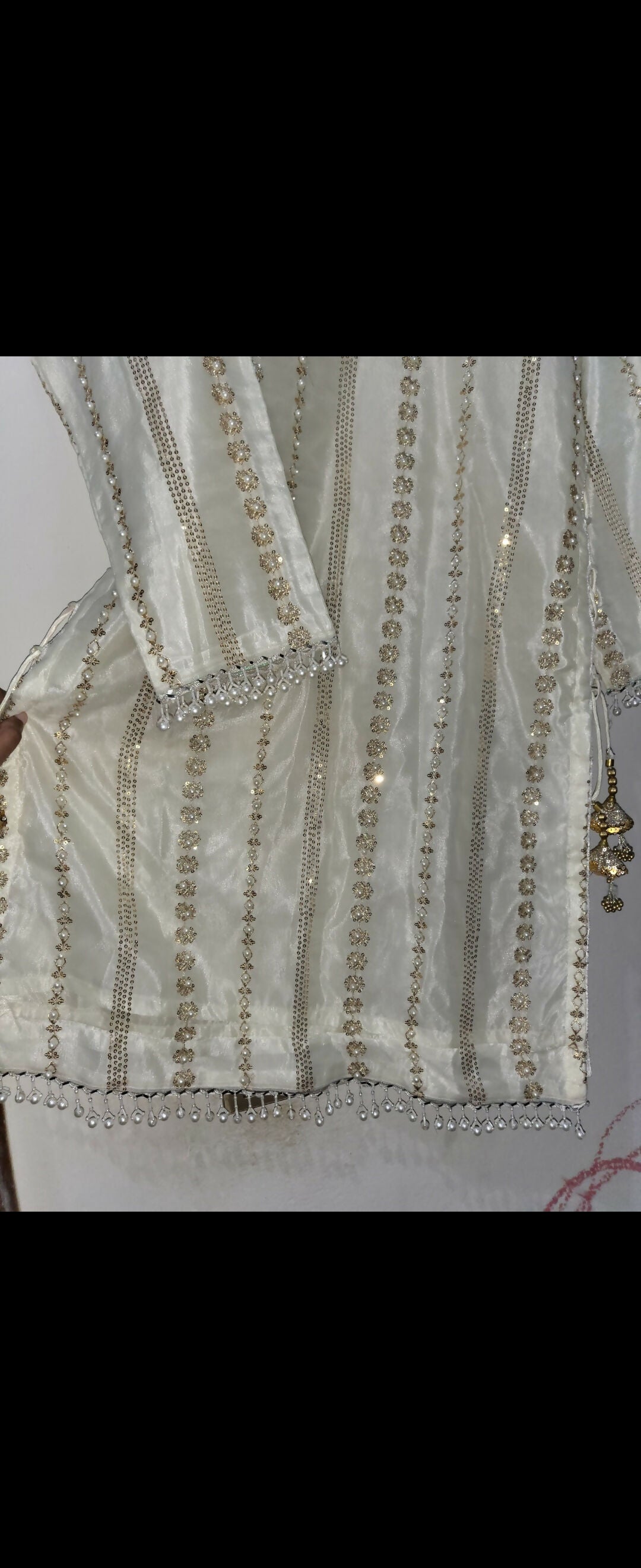 Crushed Sharara Set | Women Locally Made Formals | Medium | New