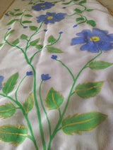 Hand Painted Organza Duppatta | Women Accessories | Duppatas & Shawls | White & Blue | Medium | New
