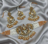 Oval/Flower Pearl Drop Choker Set-00261 | Women Jewelry | Wedding Jewelry & Sets | Brand New