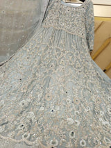 Grey Silver Maxi | Women Bridals | Medium | Worn Once