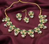 Flower Pearl Drop Necklace Set-00020 | Women Jewelry | Wedding Jewelry & Sets | Brand New