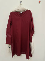Sapphire | Women Branded Kurta | Maroon | Medium | Worn Once
