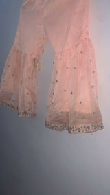 Pink Embroidered Gharara | Girls Skirts & Dresses | Medium | Preloved