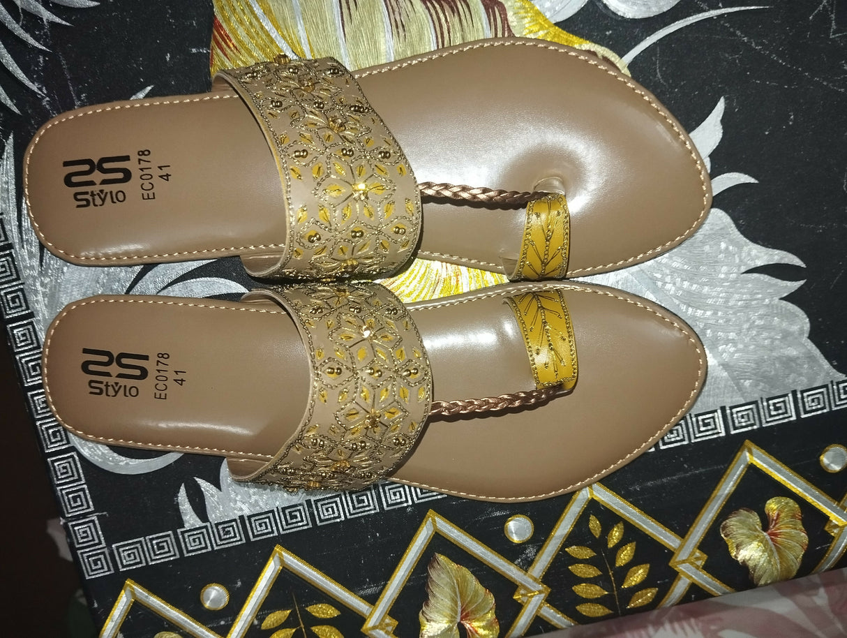Stylo | Kolapori Chappal | Women Shoes | Sandals & Flats | Size:41 | Brand New