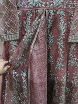 Fancy Embroidered Pink Maxi | Women Frocks & Maxis | Medium | Worn Once