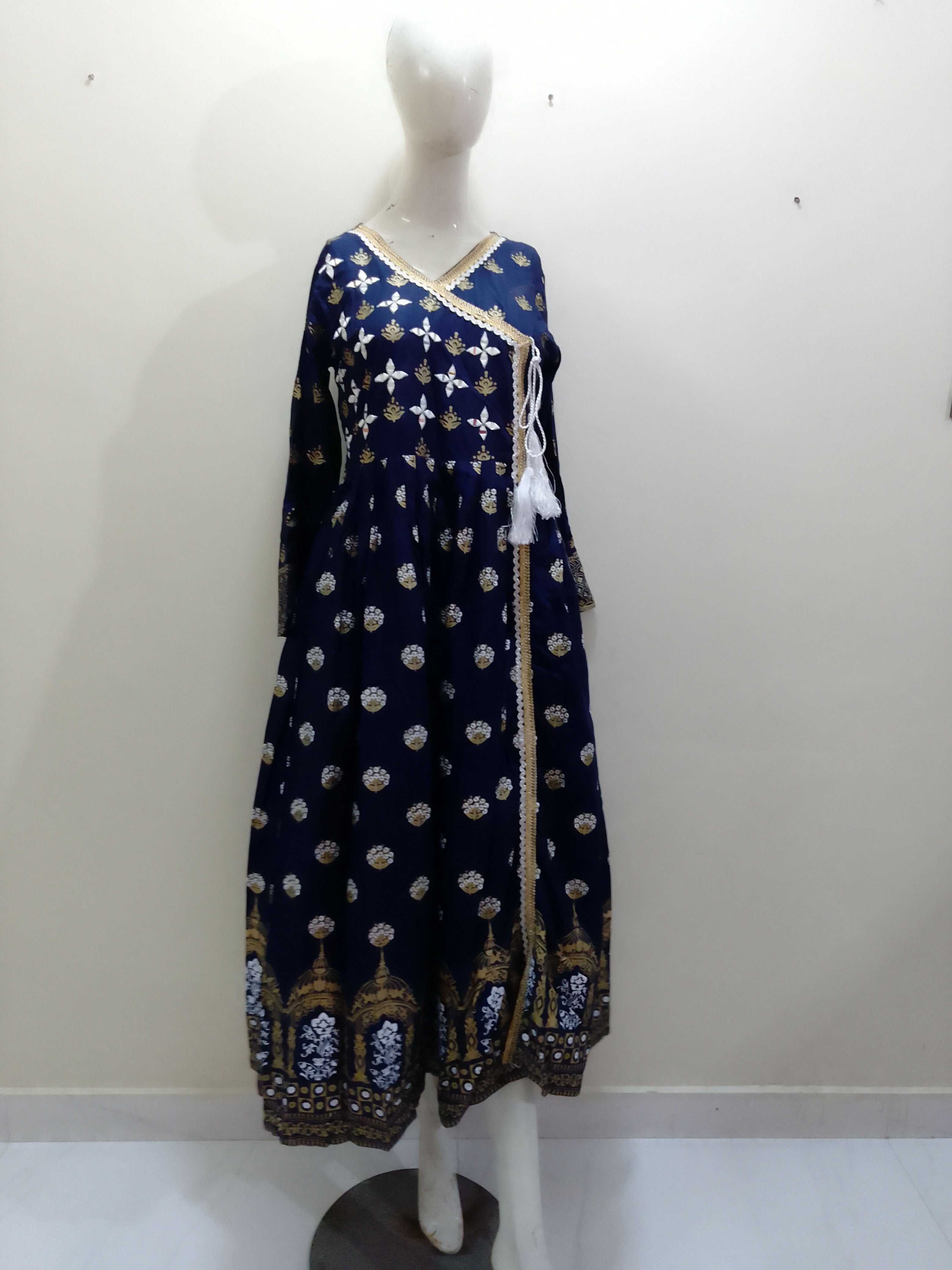 3 PC Angrakha Style Frok | Women Froks & Maxis | Small | Preloved