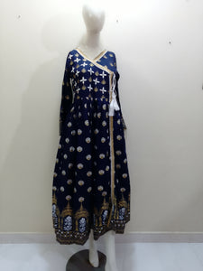 3 PC Angrakha Style Frok | Women Froks & Maxis | Small | Preloved