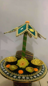 Mayon Rasam Thali Wedding props Fancy Mehndi Plate| Handmade | Decorative Mehndi Thali/Platter | Preloved