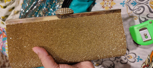 Golden Fancy Bag| Women Bags |Clutches | Small | Preloved