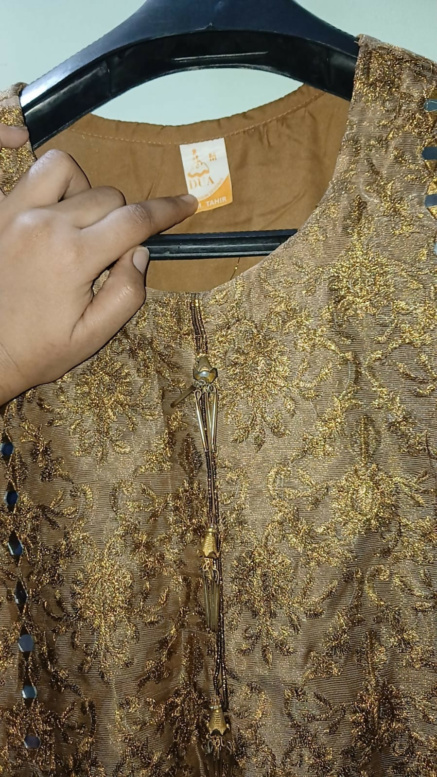 Brown Embroidered Blue 2Pcs | Women Locally Made Formals | Medium | Preloved