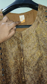 Brown Embroidered Blue 2Pcs | Women Locally Made Formals | Medium | Preloved