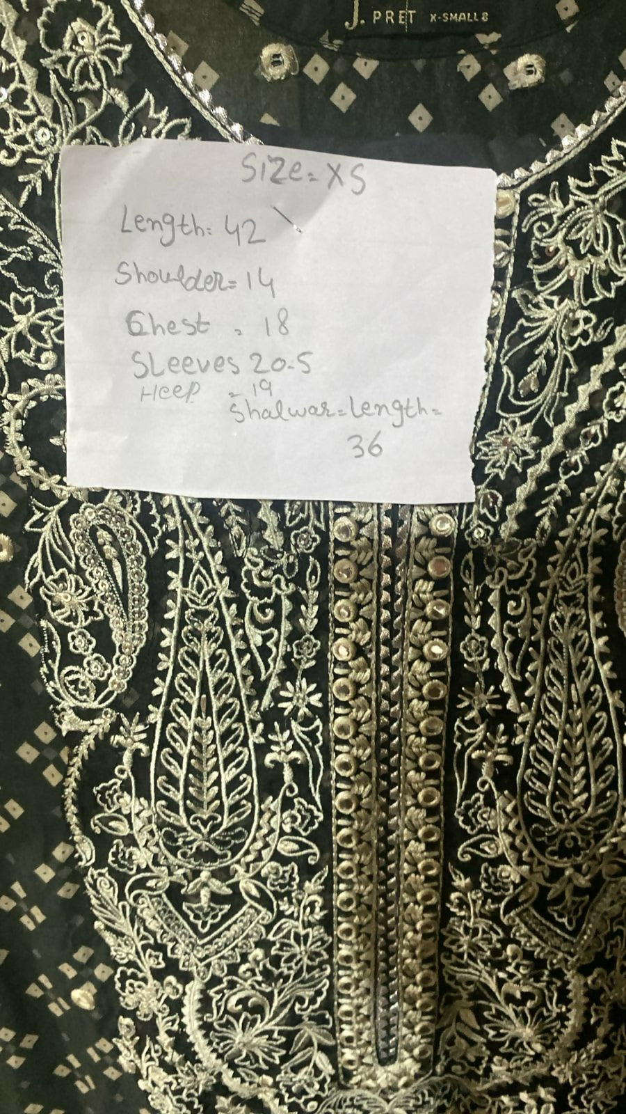 J. Junaid Jamshed | Women Branded Kurta | XSmall | Worn Once