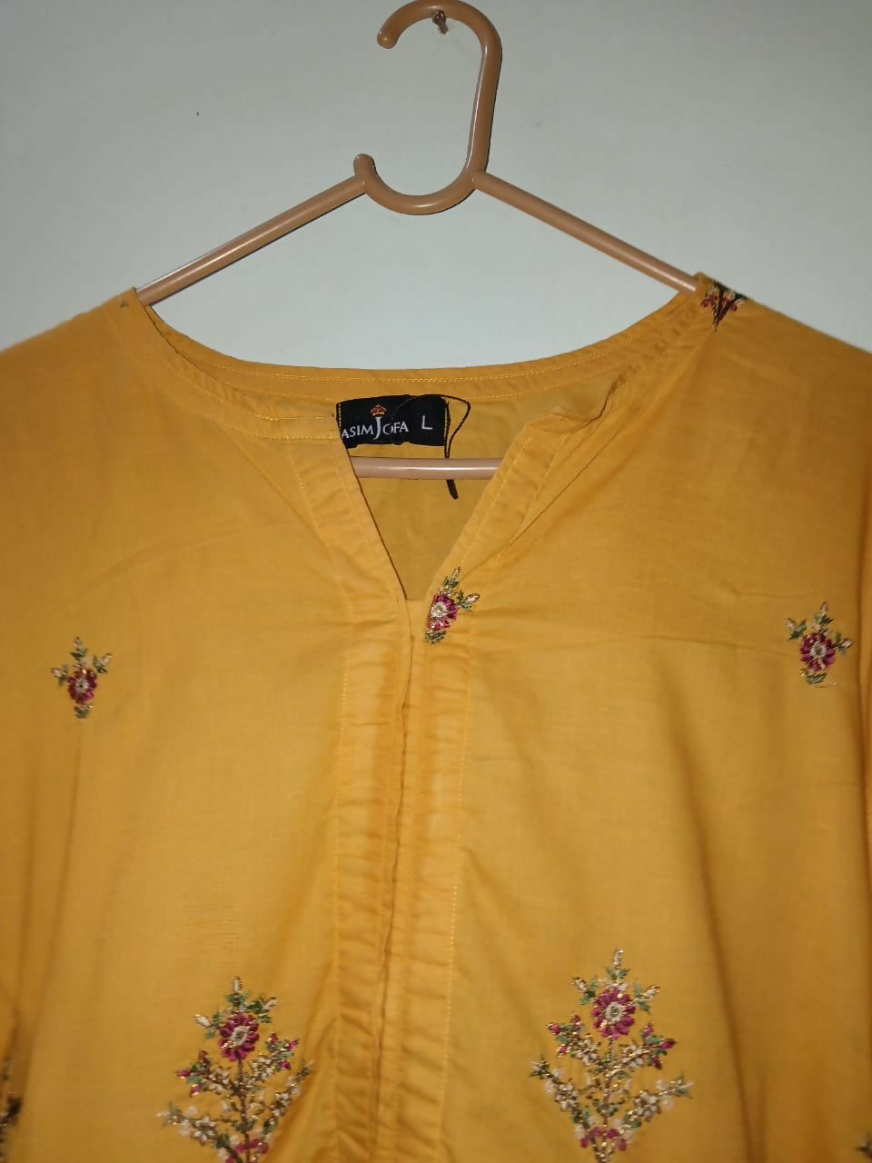 Asim Jofa | Women Branded Kurta | Mustard | Large | Preloved