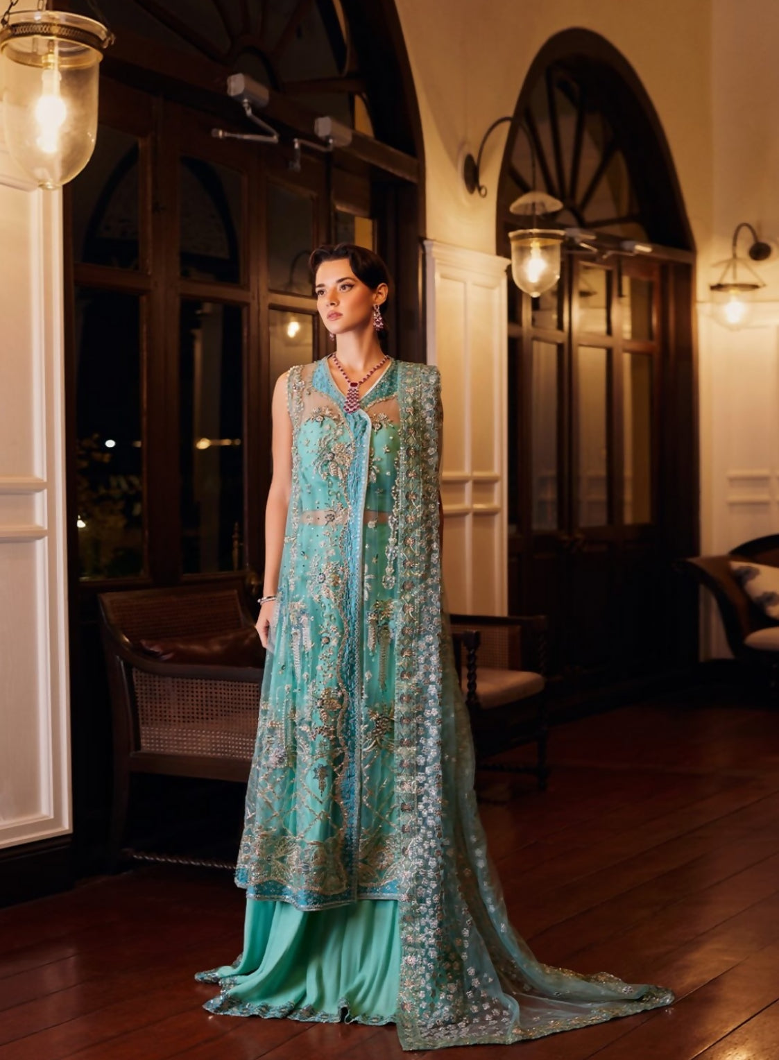 Mushq | Blue Dress | Women Branded Formals | Small | Preloved