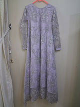 Lilac Embroidered Maxi | Women Frocks & Maxis | Small | Preloved