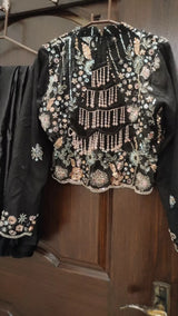 Selia | Black Silk Saree | Women Sarees | Women Branded Formals | Medium | Worn Once